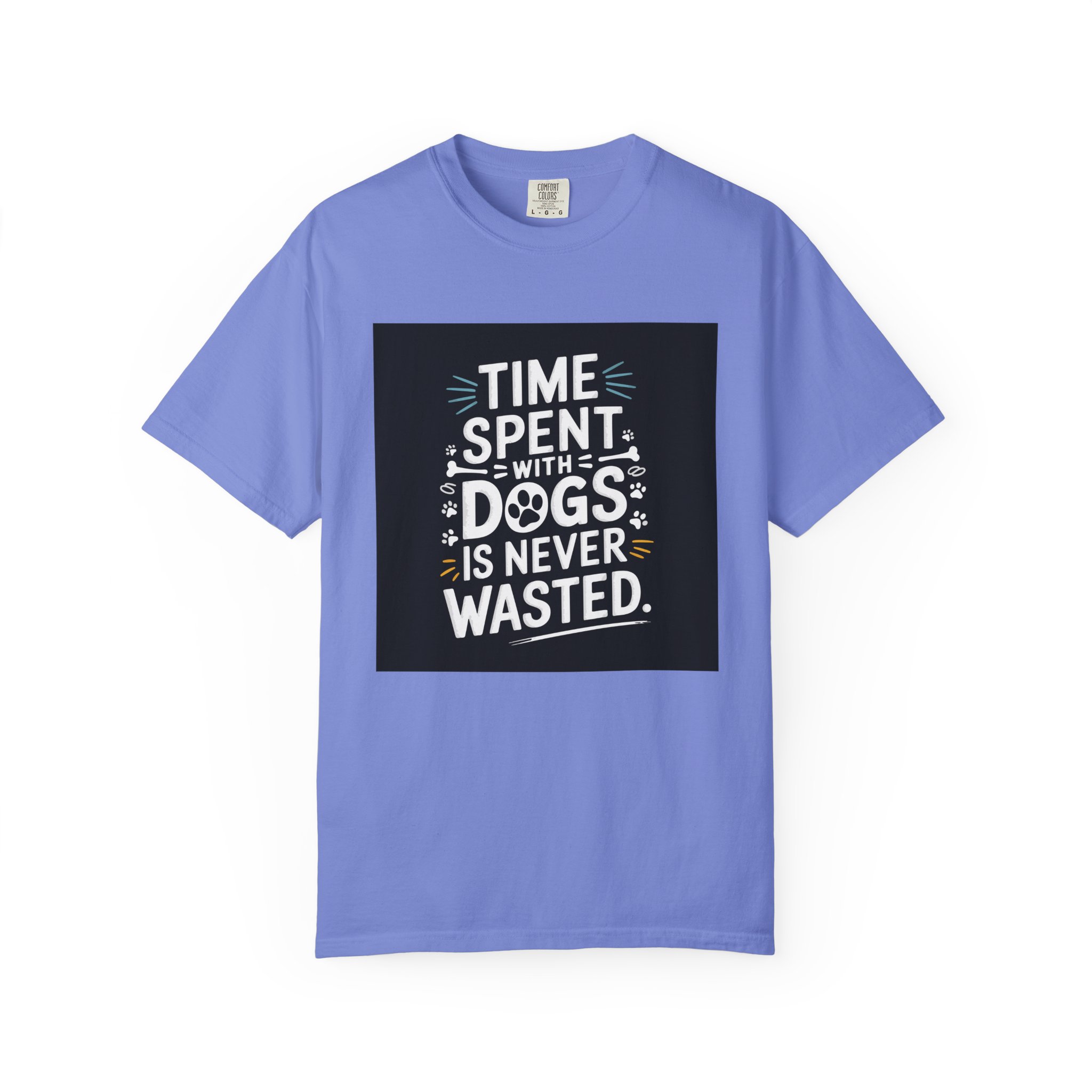 Dog Lover's T-Shirt - "Time Spent with Dogs is Never Wasted", Perfect Gift for Dog Owners, Pet Lovers, Casual Wear - Image 22