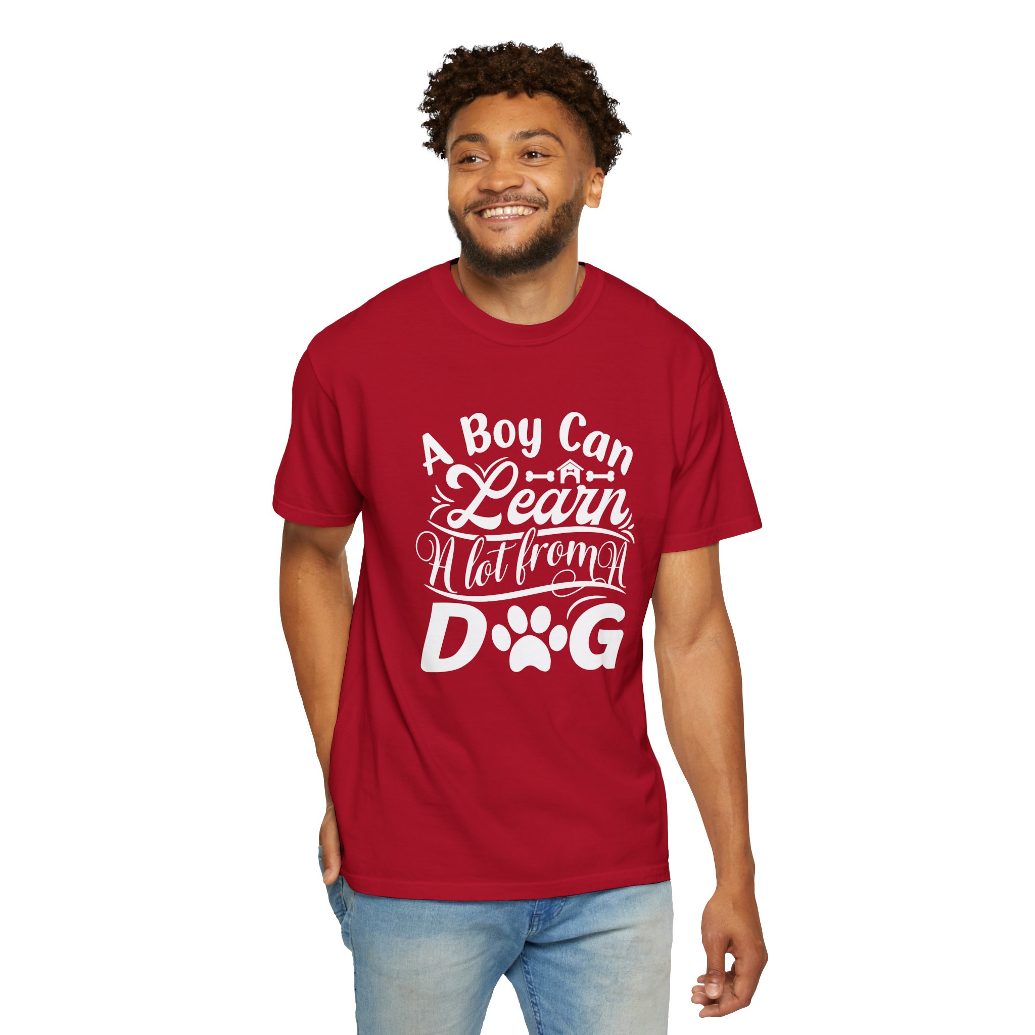 A Boy Can Learn A Lot From Dog T-Shirt, Unisex Dog Lover Tee, Gift for Pet Owners, Funny Dog T-Shirt, Casual Animal Apparel - Image 6
