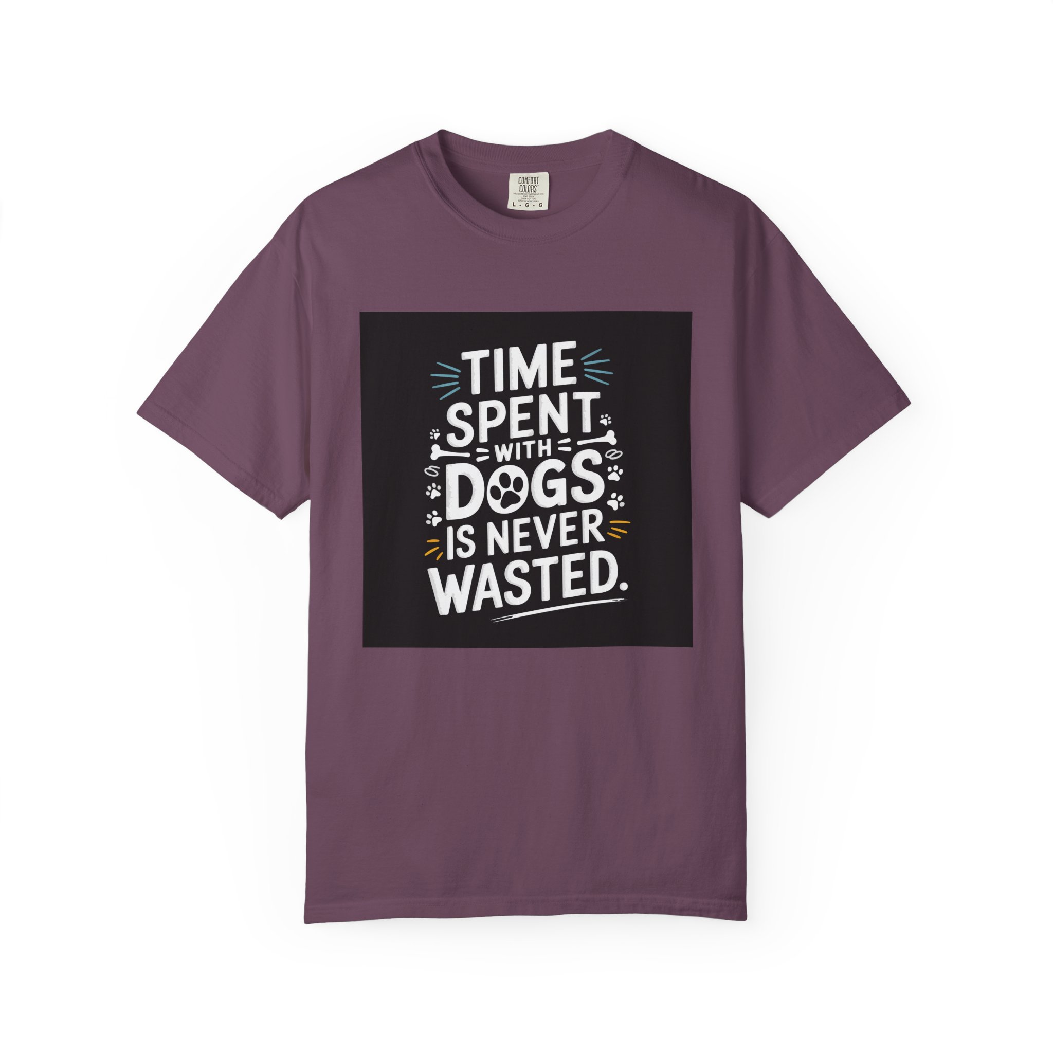 Dog Lover's T-Shirt - "Time Spent with Dogs is Never Wasted", Perfect Gift for Dog Owners, Pet Lovers, Casual Wear - Image 36