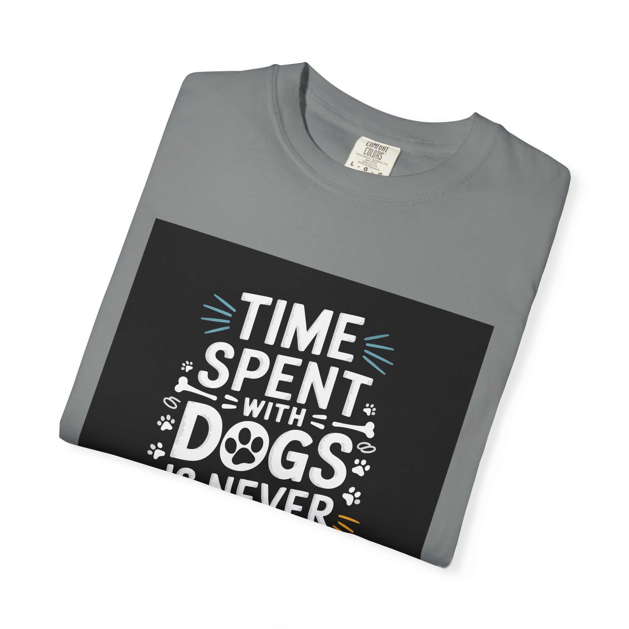Dog Lover's T-Shirt - "Time Spent with Dogs is Never Wasted", Perfect Gift for Dog Owners, Pet Lovers, Casual Wear - Image 16