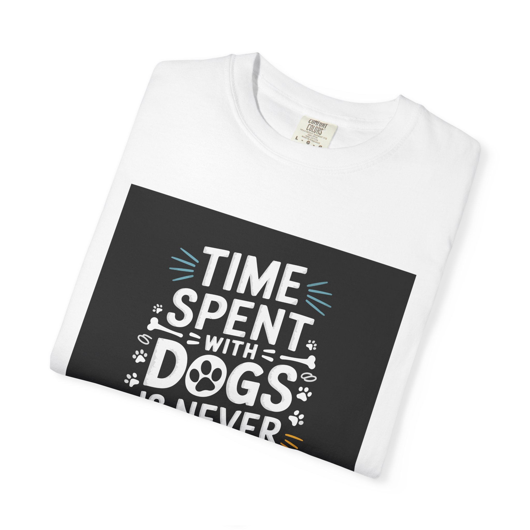 Dog Lover's T-Shirt - "Time Spent with Dogs is Never Wasted", Perfect Gift for Dog Owners, Pet Lovers, Casual Wear - Image 9