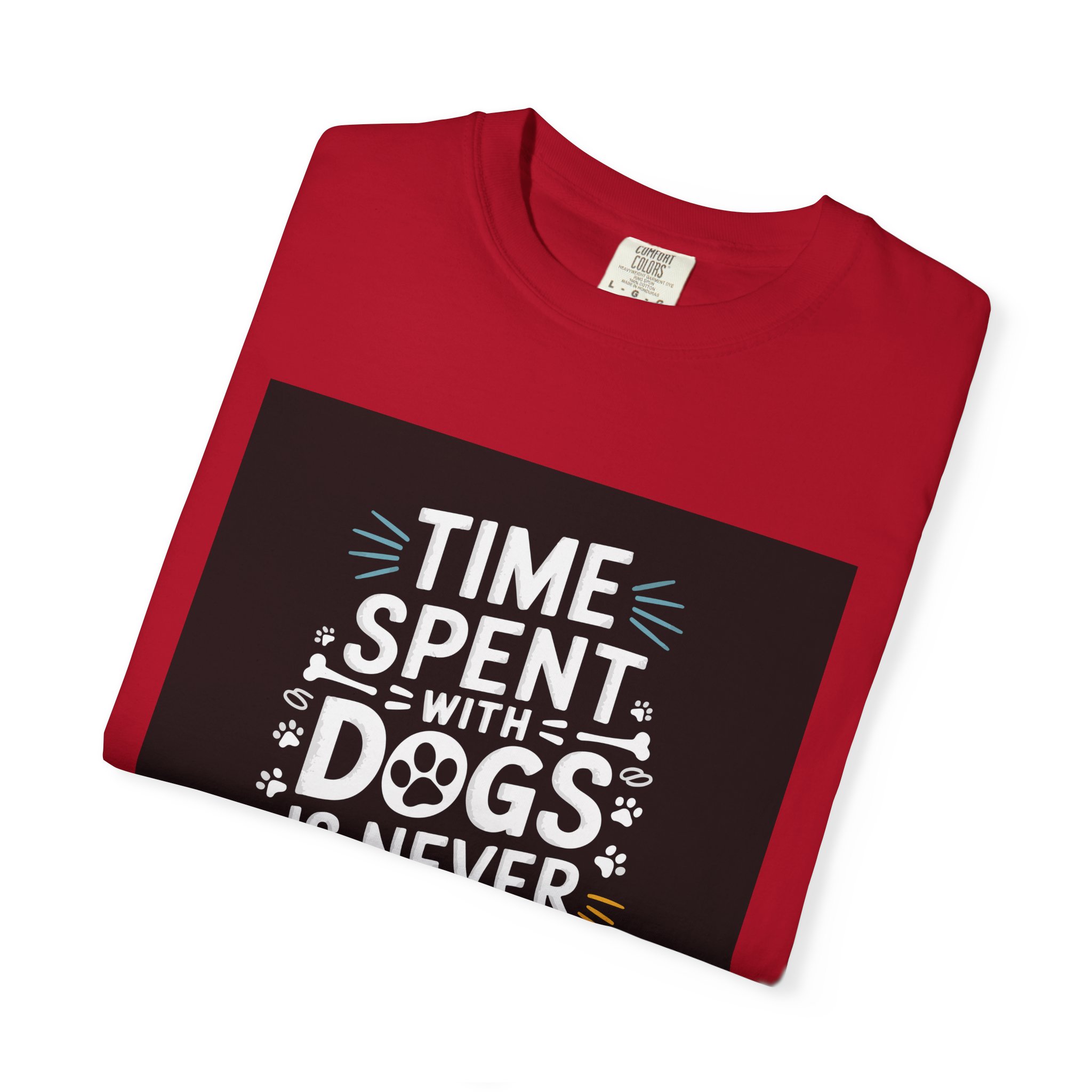 Dog Lover's T-Shirt - "Time Spent with Dogs is Never Wasted", Perfect Gift for Dog Owners, Pet Lovers, Casual Wear - Image 44