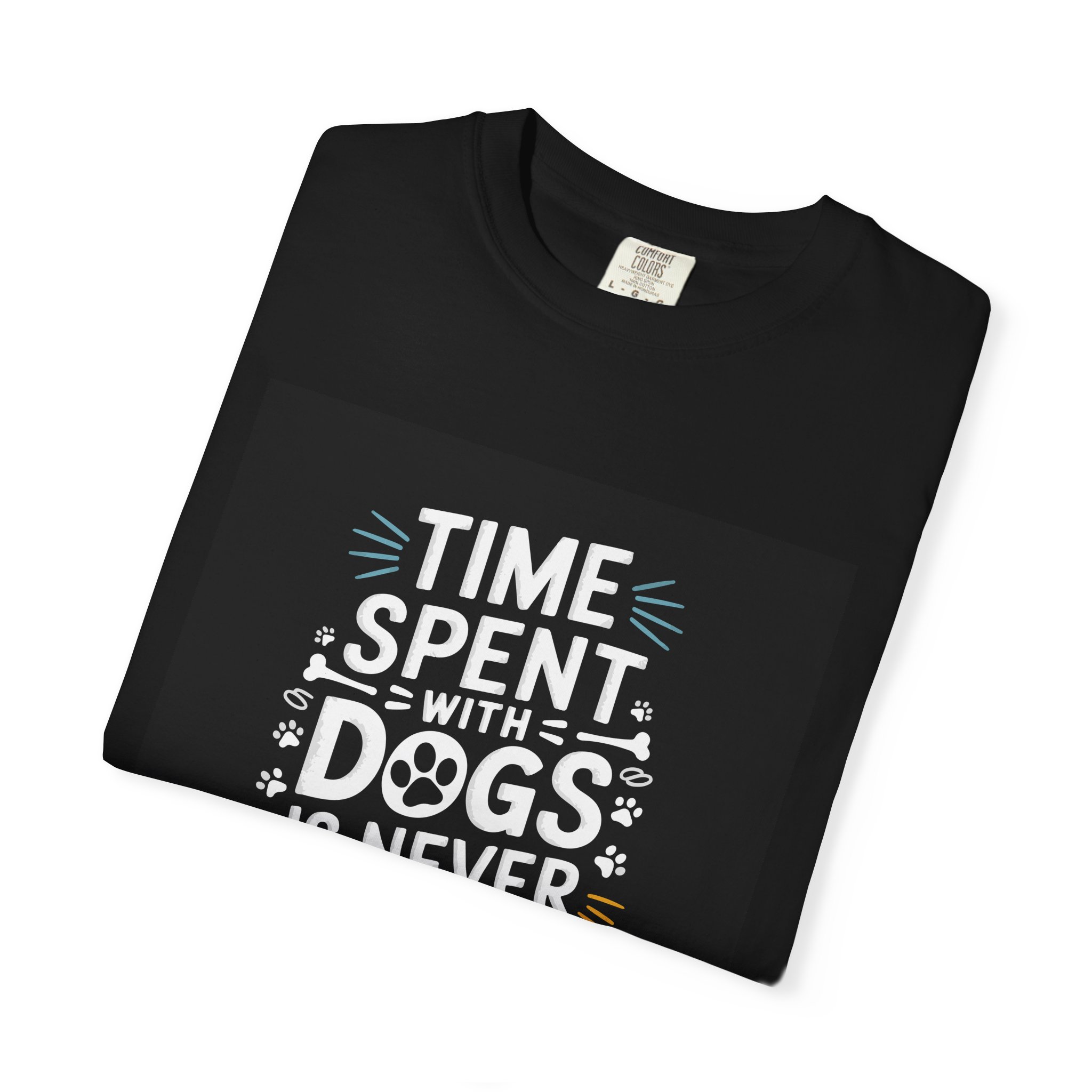Dog Lover's T-Shirt - "Time Spent with Dogs is Never Wasted", Perfect Gift for Dog Owners, Pet Lovers, Casual Wear - Image 30