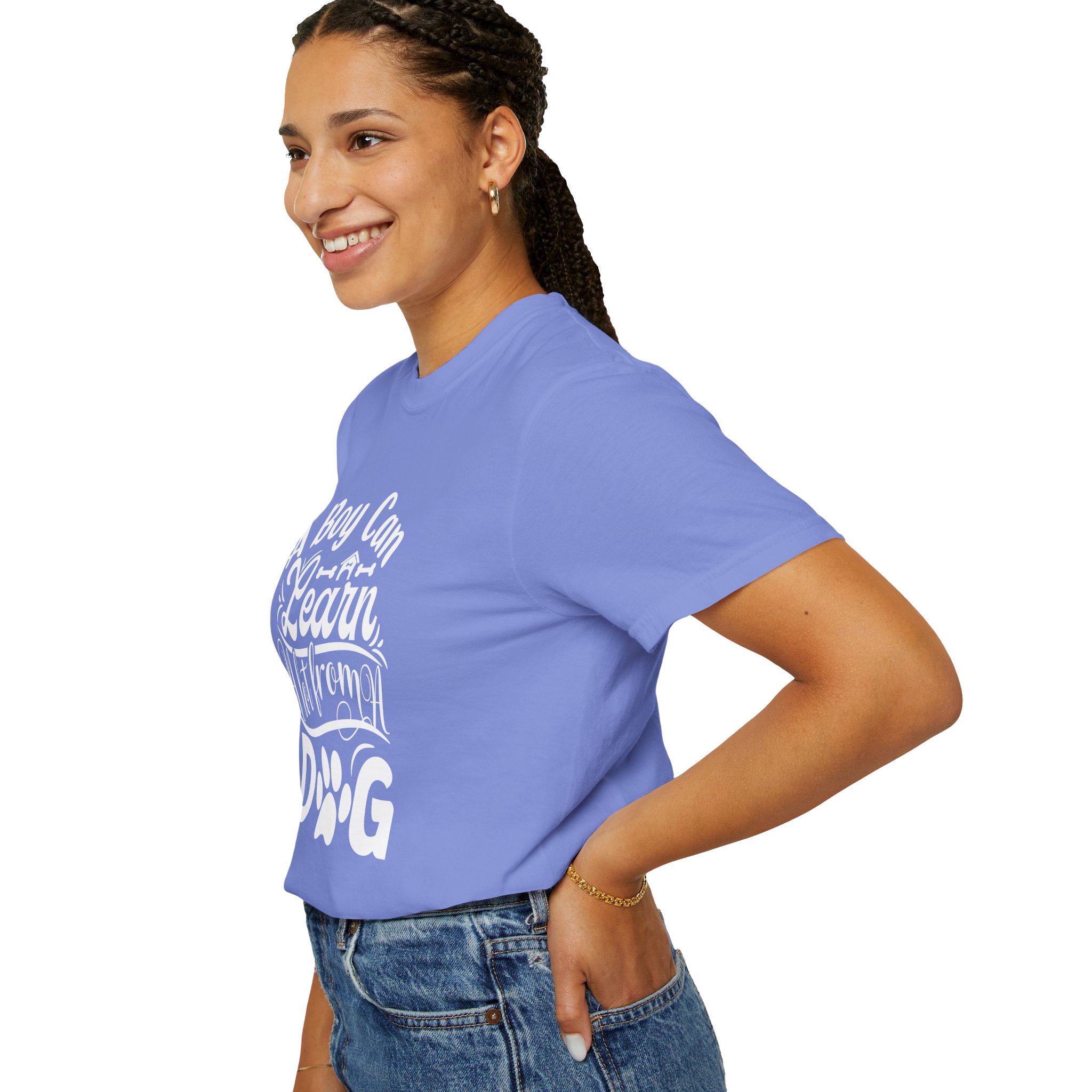 A Boy Can Learn A Lot From Dog T-Shirt, Unisex Dog Lover Tee, Gift for Pet Owners, Funny Dog T-Shirt, Casual Animal Apparel - Image 26