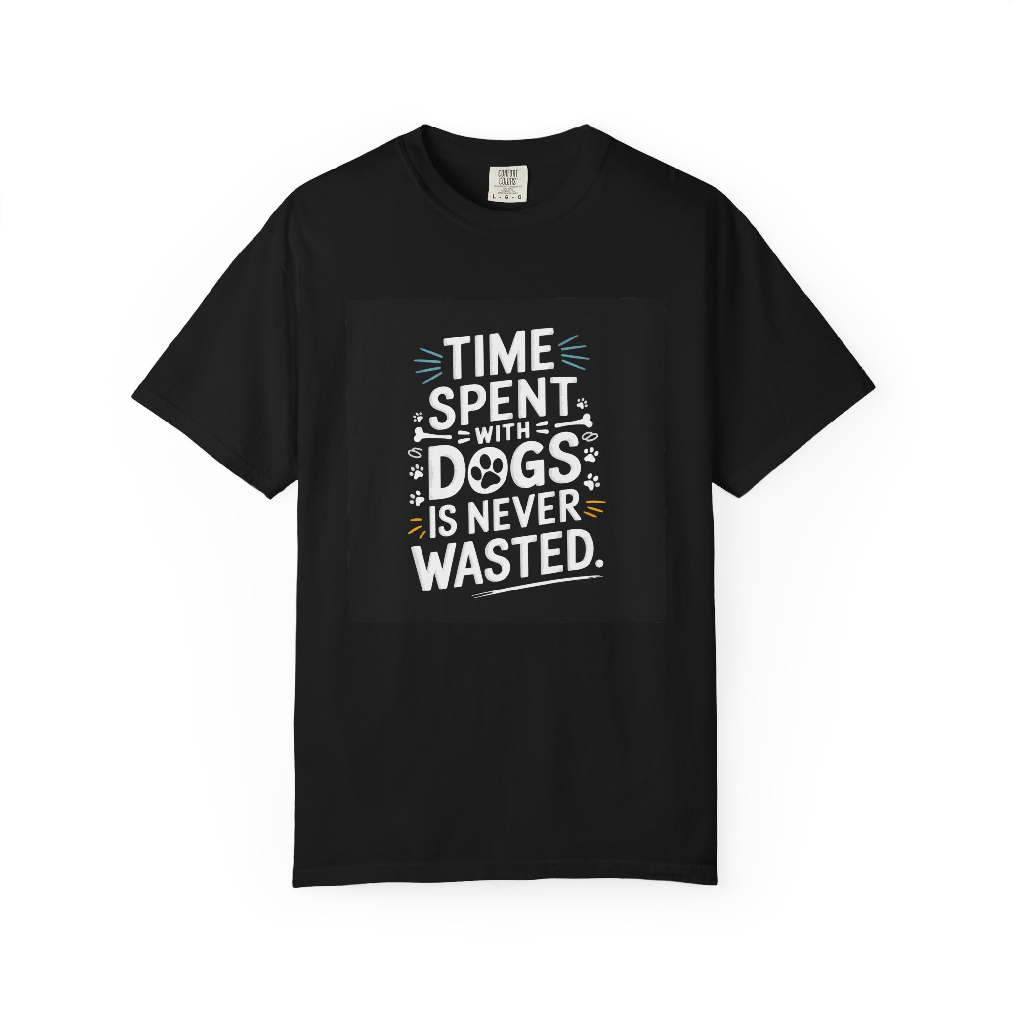 Dog Lover's T-Shirt - "Time Spent with Dogs is Never Wasted", Perfect Gift for Dog Owners, Pet Lovers, Casual Wear - Image 29