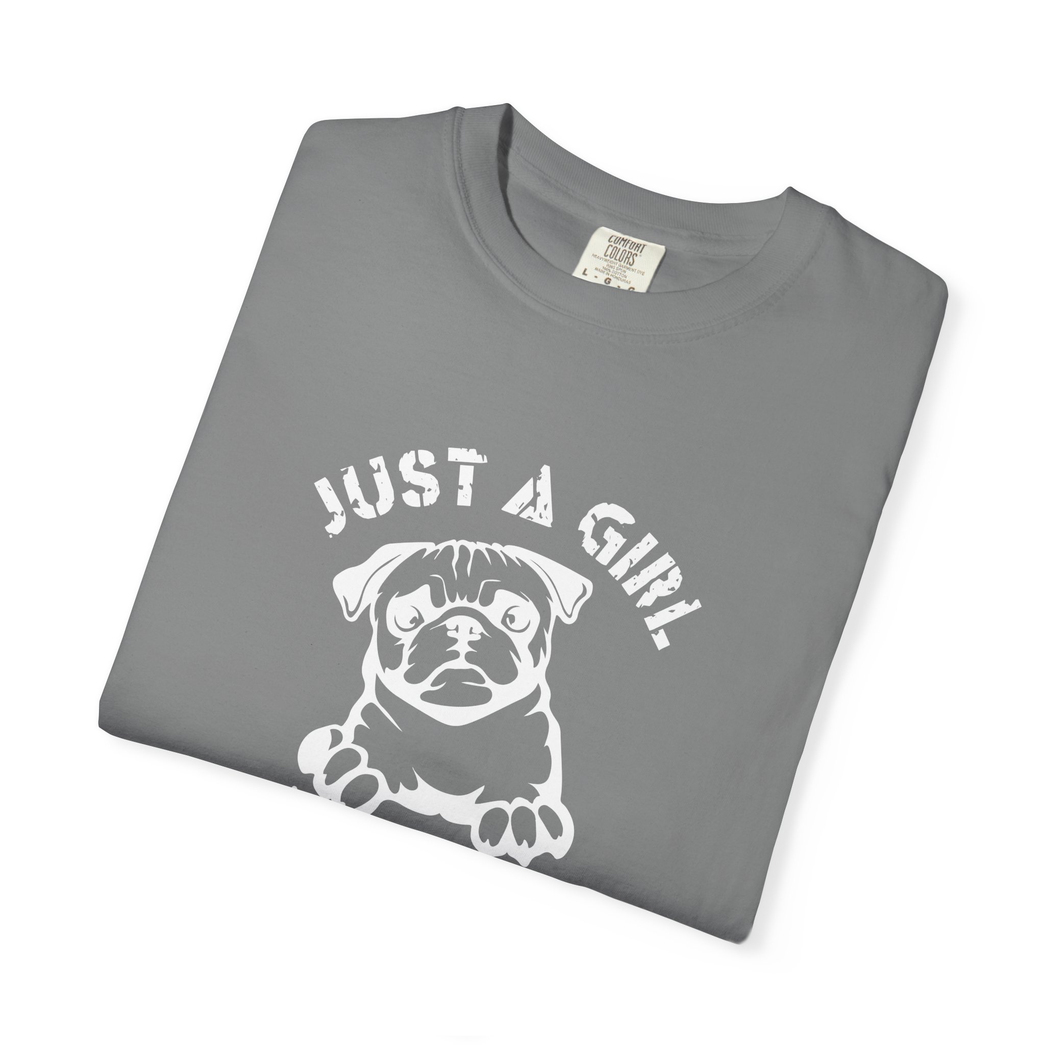 Pug Lover T-Shirt, Just a Girl Who Loves Pugs Tee, Gift for Dog Moms, Cute Pet Shirt, Fun Animal T-Shirt - Image 9