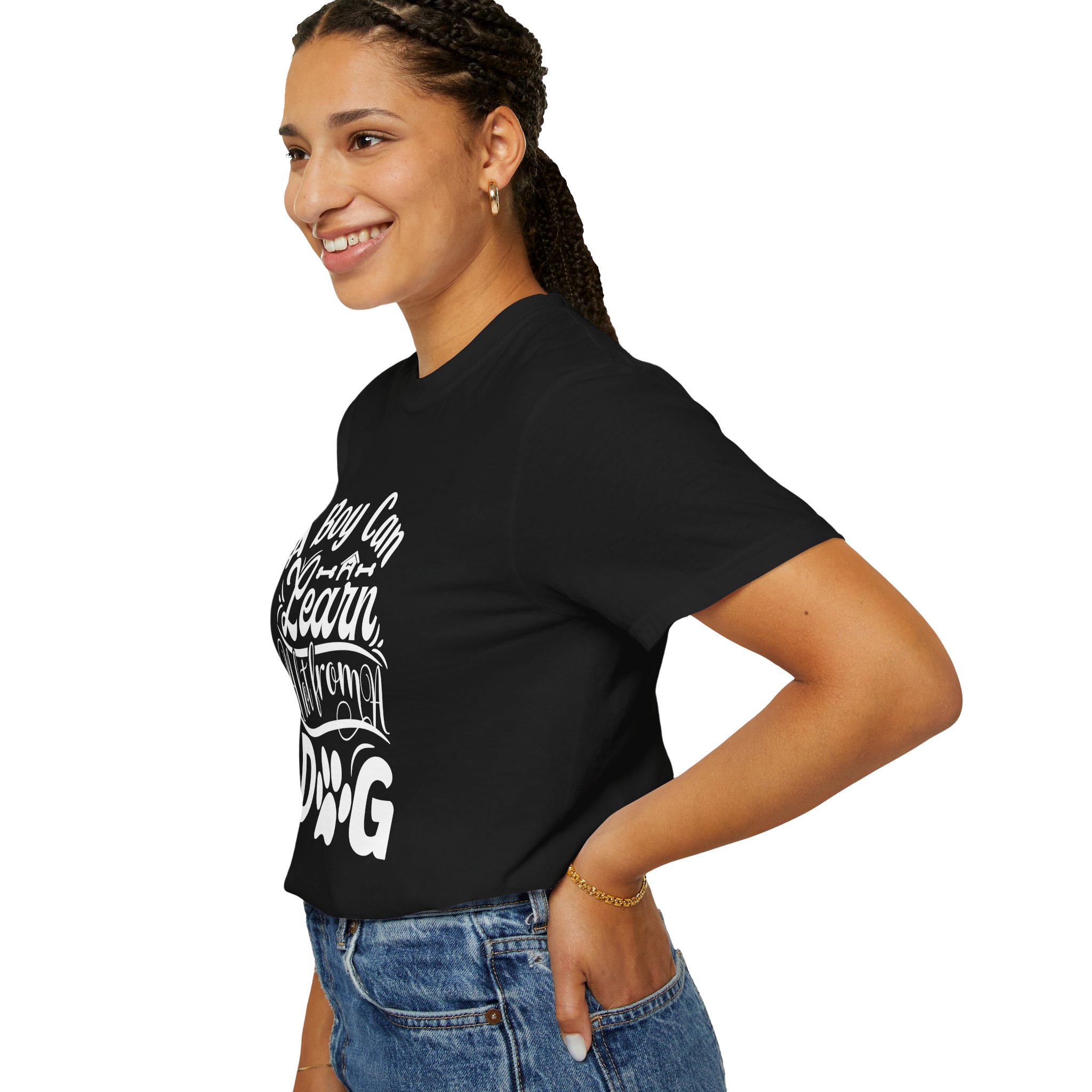 A Boy Can Learn A Lot From Dog T-Shirt, Unisex Dog Lover Tee, Gift for Pet Owners, Funny Dog T-Shirt, Casual Animal Apparel - Image 19