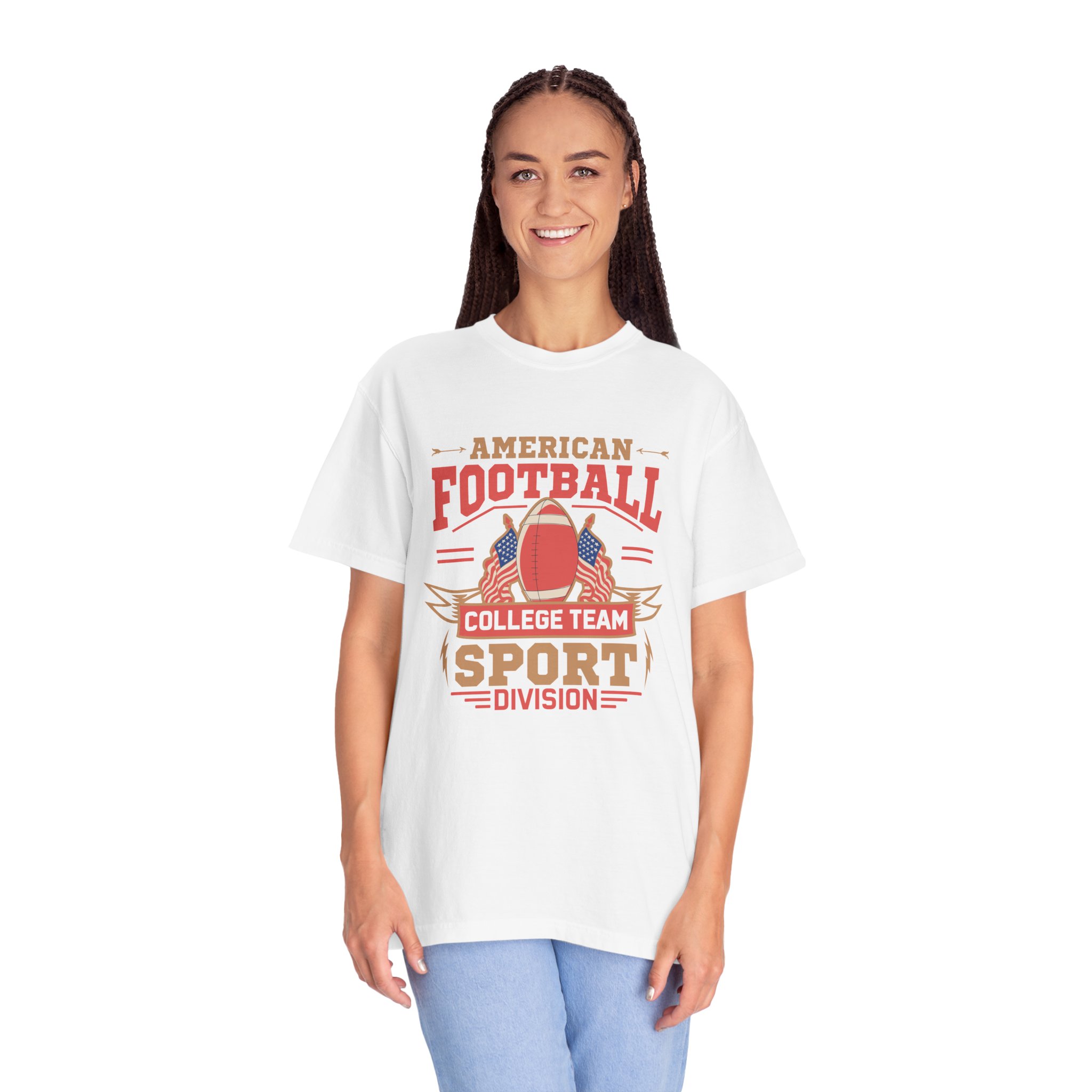 Vintage American Football Unisex T-Shirt, College Team Apparel, Sport Division Tee, Game Day Wear, Football Fan Gift. - Image 10