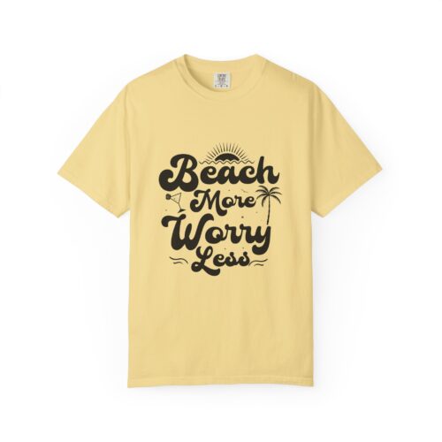 Beach-Themed Unisex T-Shirt, Relaxed Vibe, Perfect for Summer, Vacation, Casual Wear, Gift for Beach Lovers.