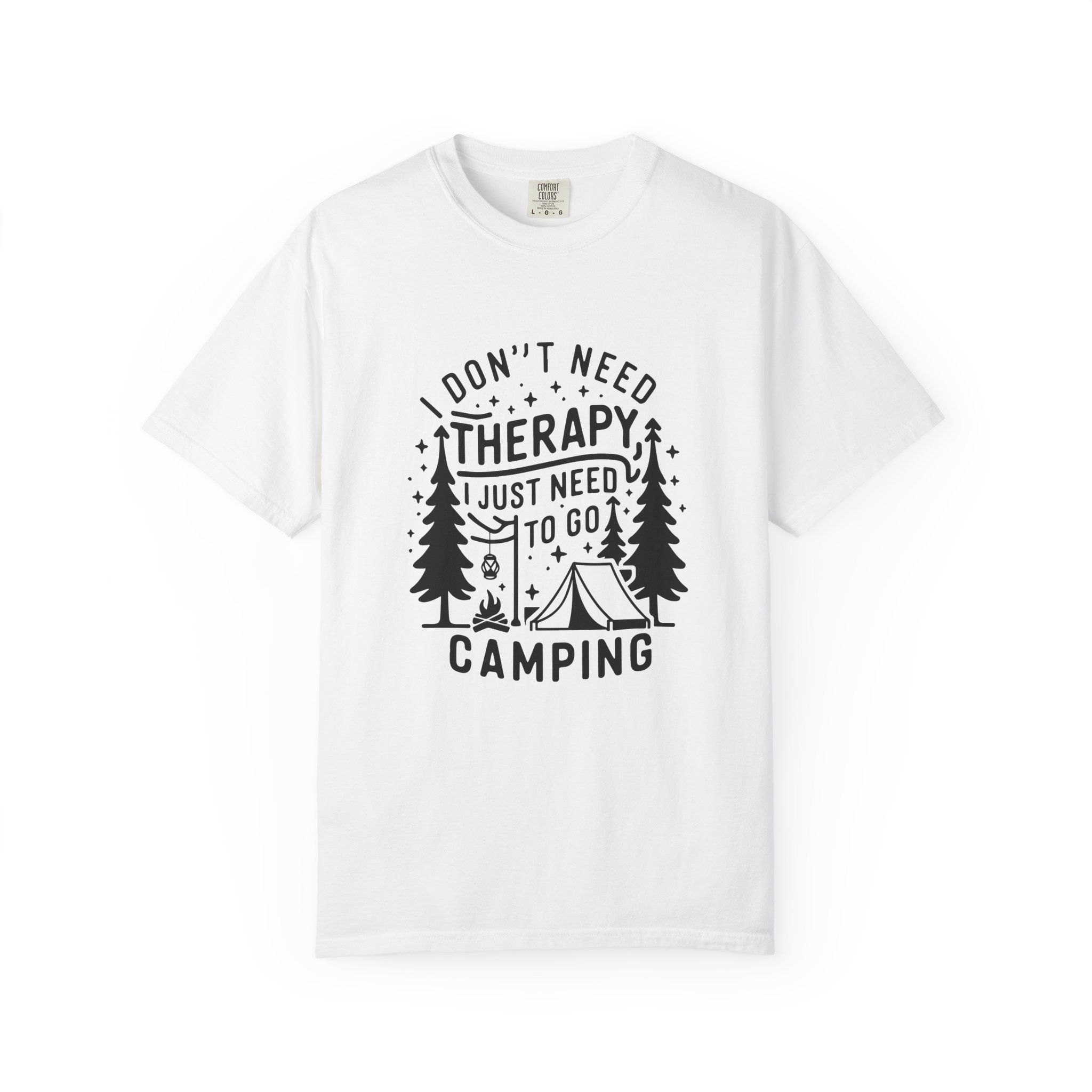 Camping Therapy Unisex T-shirt, Outdoor Adventure Tee, Funny Camping Gift, Nature Lover Apparel, Summer Travel Shirt.
