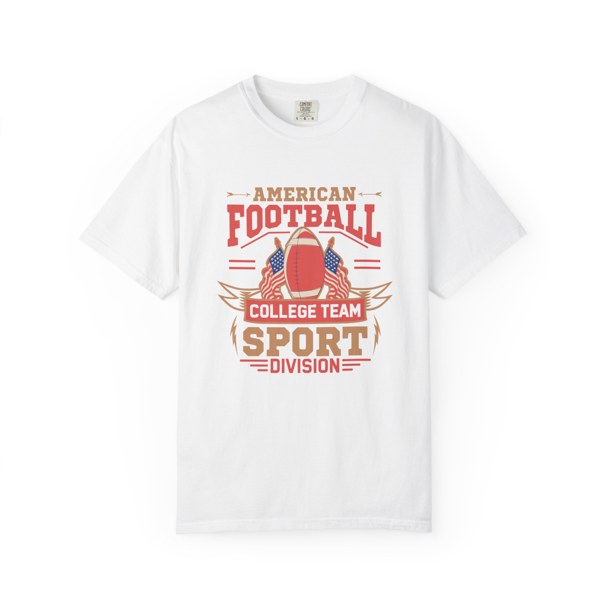Vintage American Football Unisex T-Shirt, College Team Apparel, Sport Division Tee, Game Day Wear, Football Fan Gift. - Image 8