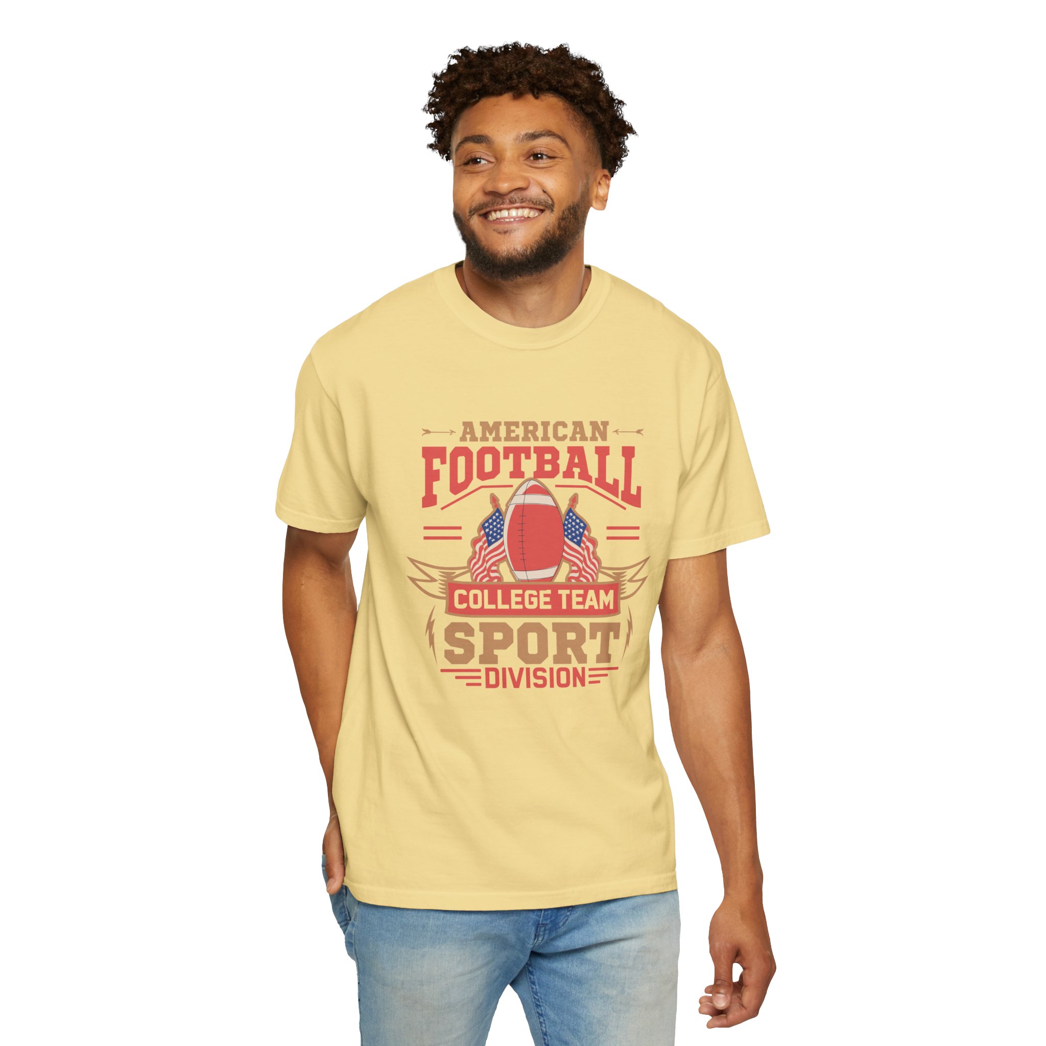 Vintage American Football Unisex T-Shirt, College Team Apparel, Sport Division Tee, Game Day Wear, Football Fan Gift. - Image 27