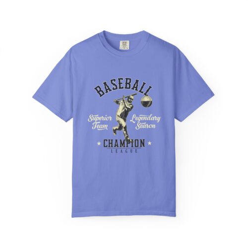 Baseball Champion T-Shirt, Garment-Dyed Tee, Vintage Sports Shirt, Unisex Sportswear, Perfect for Game Day, Gift for Athletes.