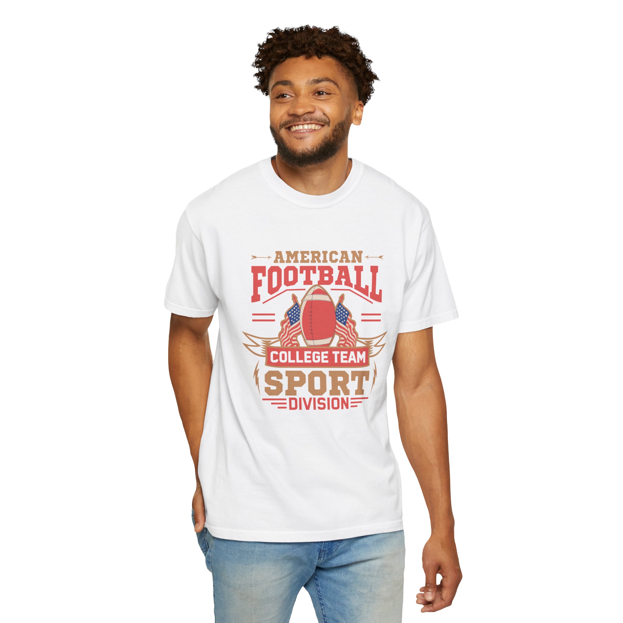 Vintage American Football Unisex T-Shirt, College Team Apparel, Sport Division Tee, Game Day Wear, Football Fan Gift. - Image 13