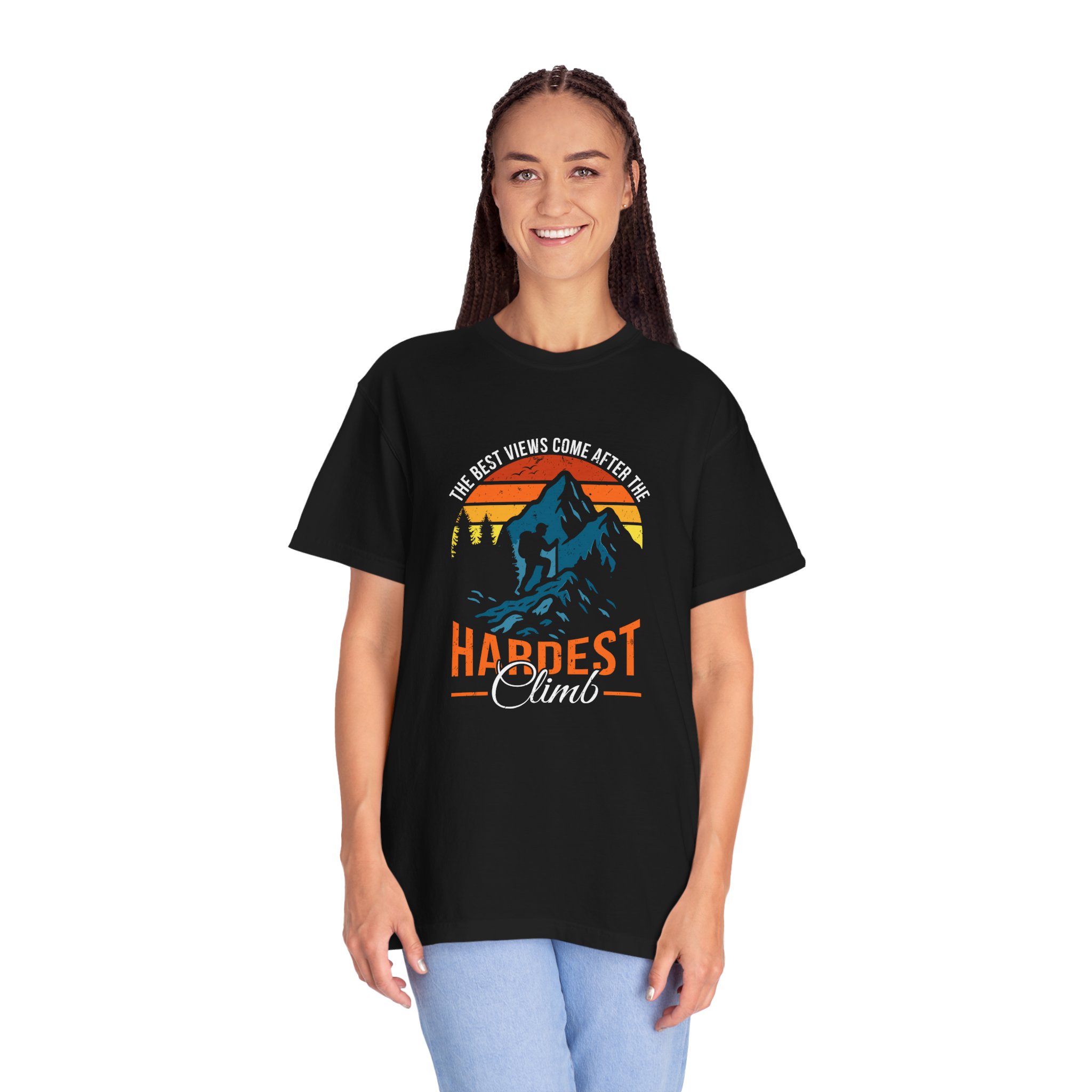 Adventure-Ready T-shirt, Hardest Climber Tee, Unisex Outdoor Shirt, Motivational Graphic Tee, Summer Hiking Top, Gift for Adventurers. - Image 3