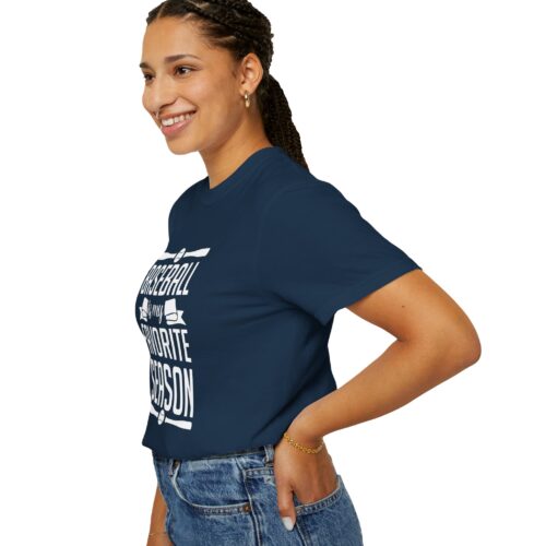 Baseball Favorite Season T-Shirt, Unisex Garment-Dyed Tee, Sporty Apparel, Gift for Baseball Lovers, Summer Wear, Casual Style. - Image 46