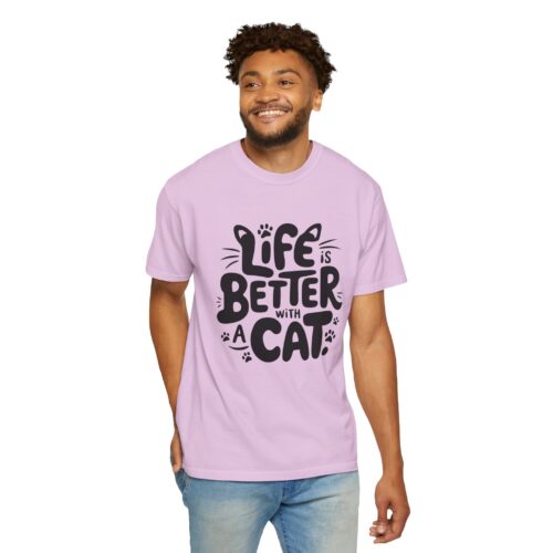 Life is Better with a Cat Unisex Tee, Cat Lover Gift, Animal T-Shirt, Cute Cat Shirt, Casual Wear for Cat Moms, Fun Pet Apparel. - Image 7