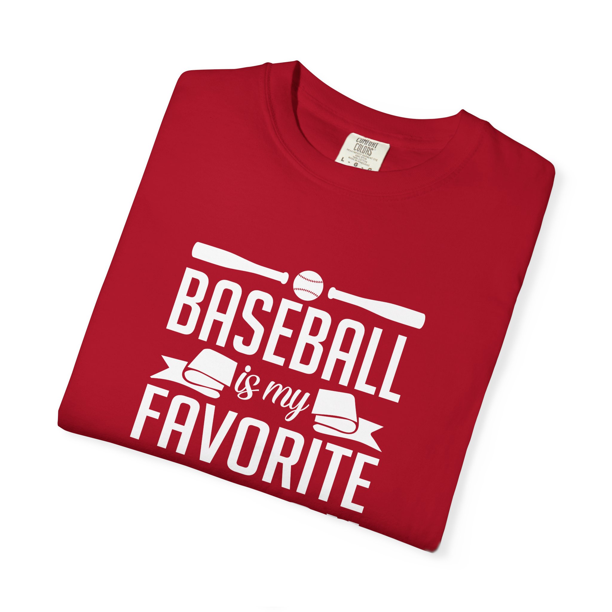 Baseball Favorite Season T-Shirt, Unisex Garment-Dyed Tee, Sporty Apparel, Gift for Baseball Lovers, Summer Wear, Casual Style. - Image 2