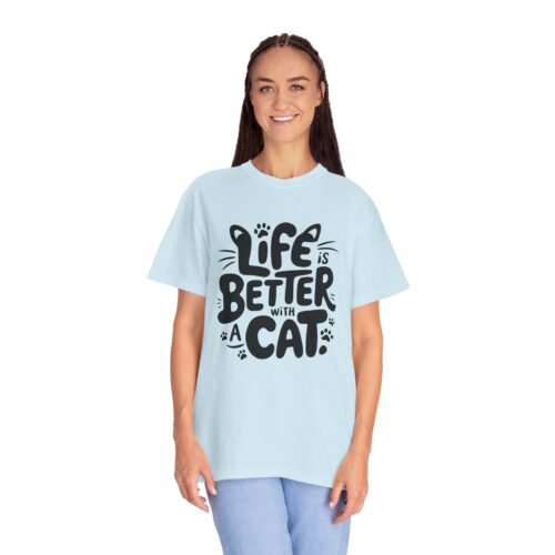 Life is Better with a Cat Unisex Tee, Cat Lover Gift, Animal T-Shirt, Cute Cat Shirt, Casual Wear for Cat Moms, Fun Pet Apparel. - Image 28