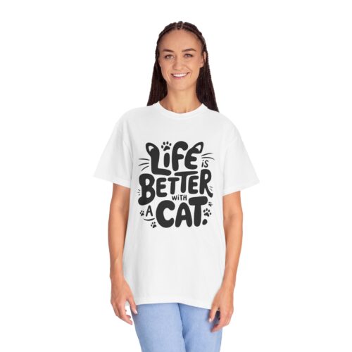Life is Better with a Cat Unisex Tee, Cat Lover Gift, Animal T-Shirt, Cute Cat Shirt, Casual Wear for Cat Moms, Fun Pet Apparel. - Image 12