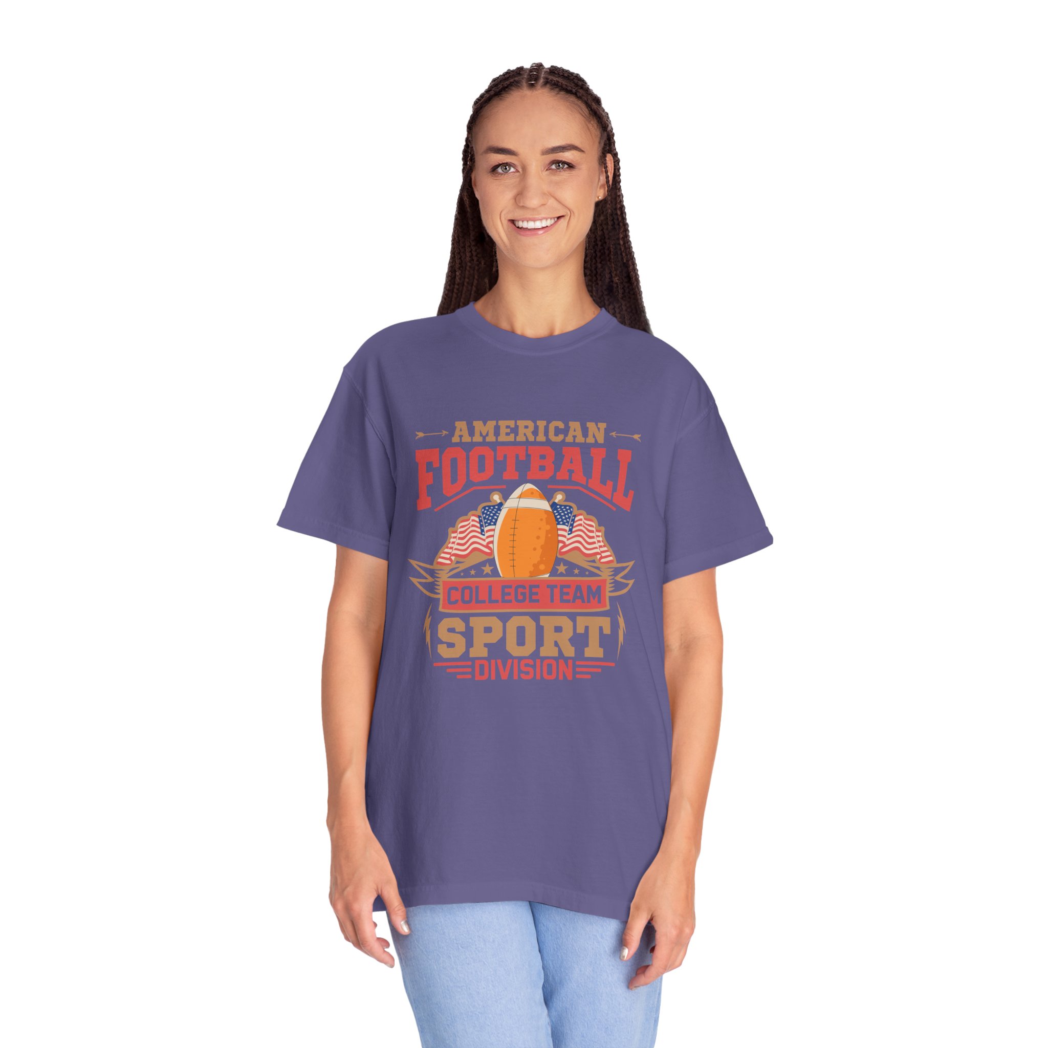 American Football College Team Unisex T-Shirt, Casual Sportswear, Game Day Shirt, Athletic Tee, Fan Apparel, Gift for Sports Lovers. - Image 36