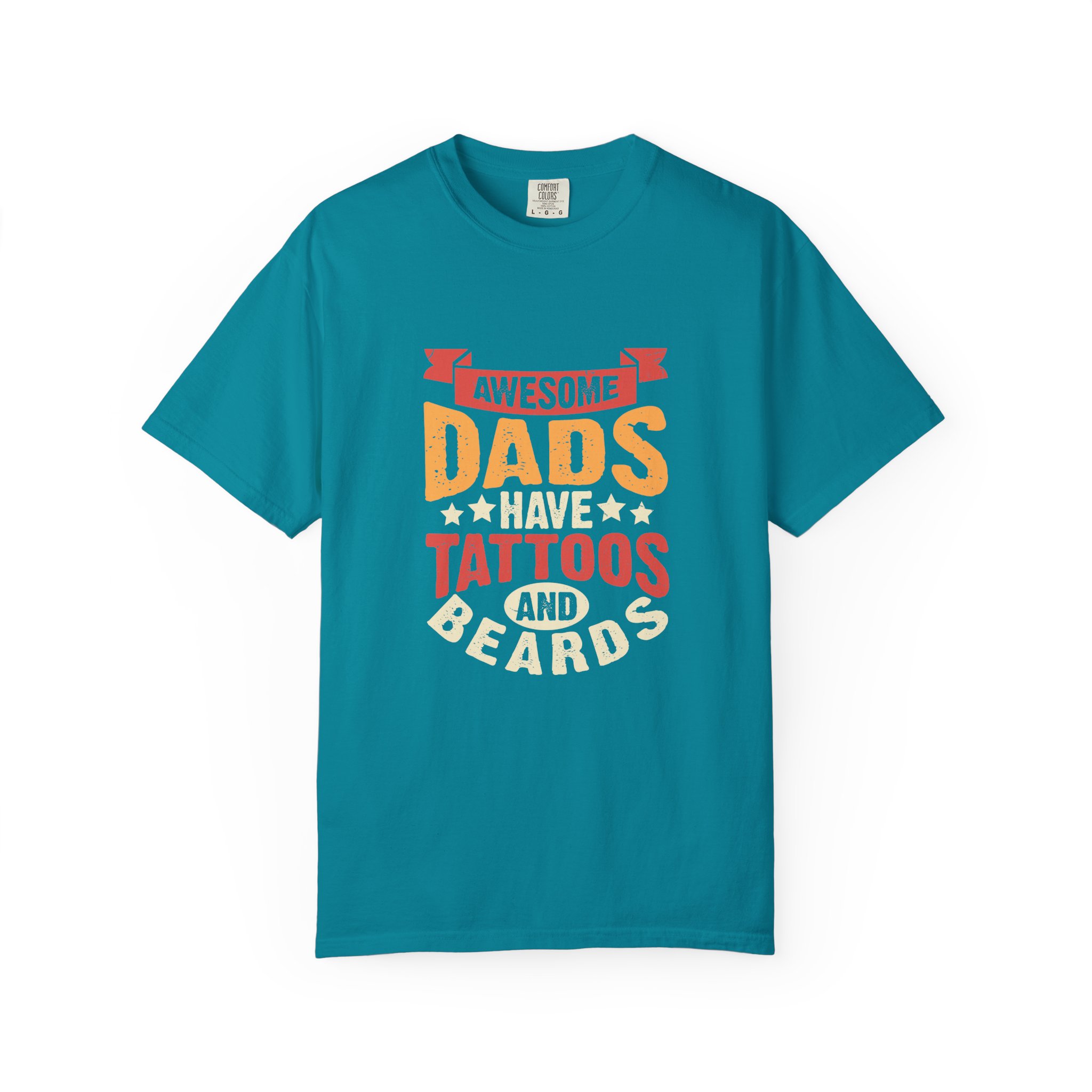 Awesome Dads Have Tattoos and Beards T-shirt, Unisex Garment-Dyed Tee, Father's Day Gift, Dad Shirt, Casual & Tattoo Lover Apparel. - Image 17