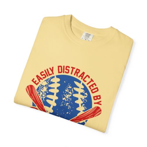Unisex Baseball T-Shirt - Easily Distracted by Baseball, Sporty Tee, Gift for Baseball Lovers, Summer Wear, Casual Apparel. - Image 26