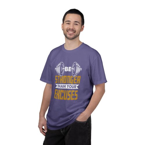 Motivational Fitness T-Shirt, Be Stronger Than Your Excuses, Workout Gear, Gym Shirt, Inspirational Apparel. - Image 43