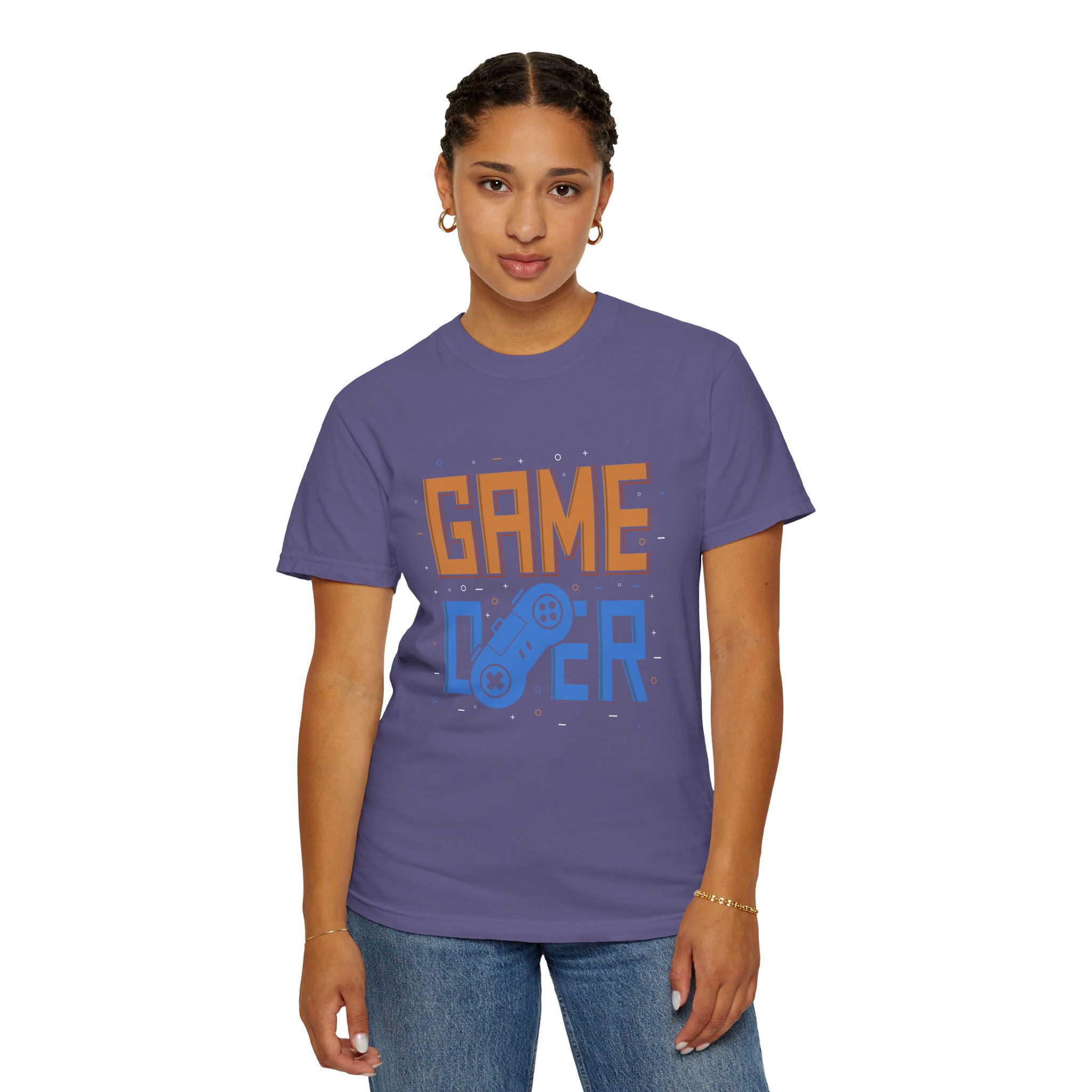 Game Over Unisex Garment-Dyed T-Shirt, Gamer Gift, PlayStation Tee, Retro Gaming Shirt, Casual Wear, Birthday Present. - Image 45