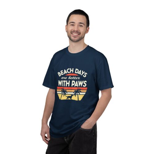 Beach Days Are Better with Paws Unisex T-Shirt | Pet Lover Gift, Summer Tee, Casual Wear, Beachwear, Dog Lover Apparel. - Image 43