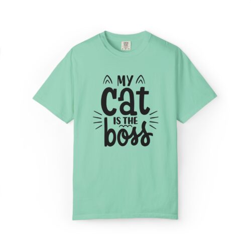 Cat Lover's Unisex Garment-Dyed T-Shirt - 'My Cat is The Boss'. - Image 33