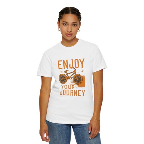 Adventure-Inspired Unisex T-Shirt, Enjoy Your Journey Tee, Cycling Gift, Travel Tee, Summer Casual Wear, Bike Lover Shirt. - Image 5
