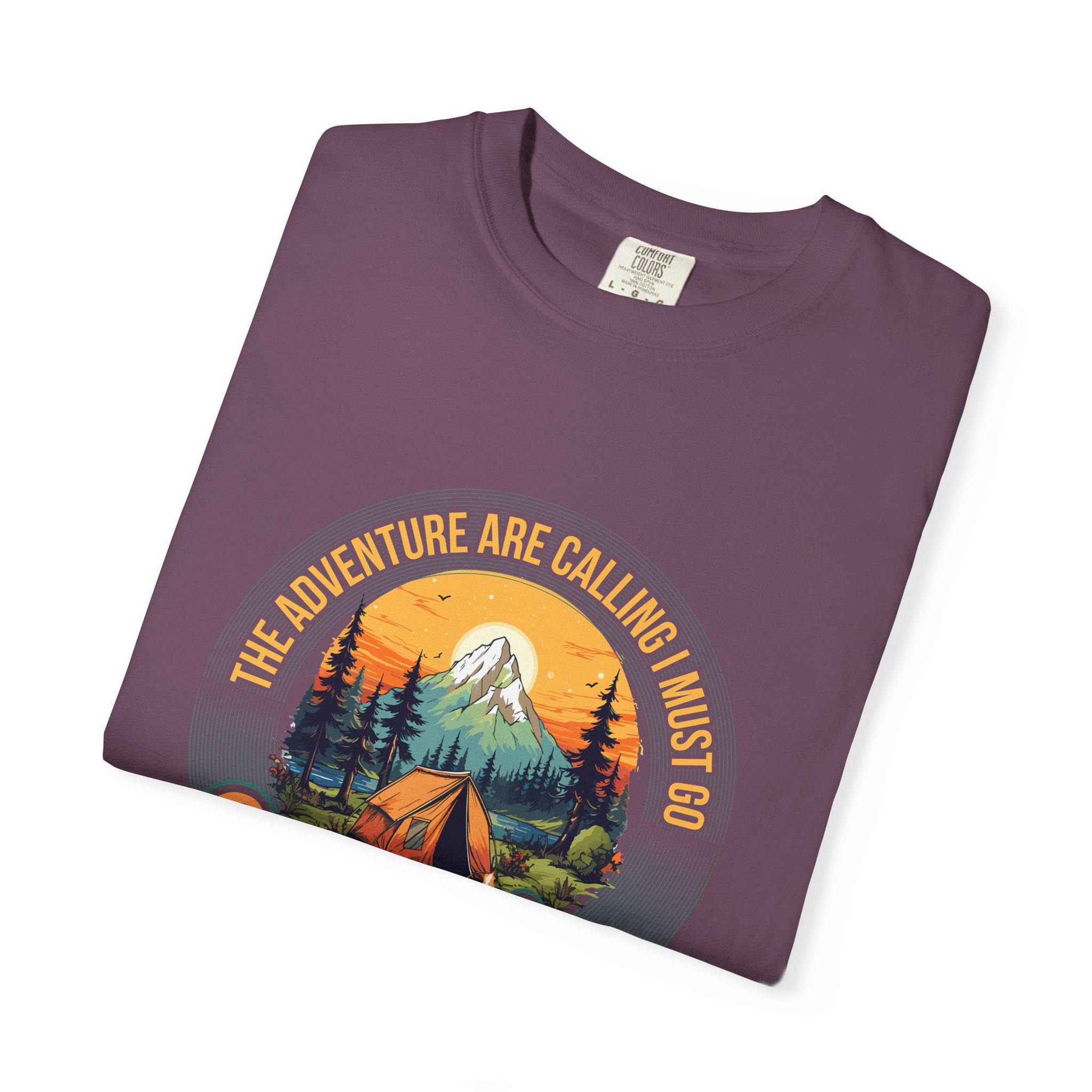 Adventure Camping T-Shirt, Unisex Garment-Dyed Tee, Camping Lovers Gift, Outdoor Adventure Shirt, Nature Graphic Tee. - Image 10
