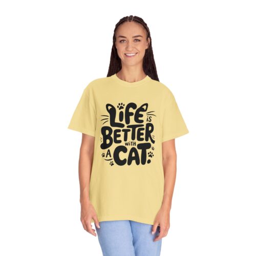 Life is Better with a Cat Unisex Tee, Cat Lover Gift, Animal T-Shirt, Cute Cat Shirt, Casual Wear for Cat Moms, Fun Pet Apparel. - Image 20