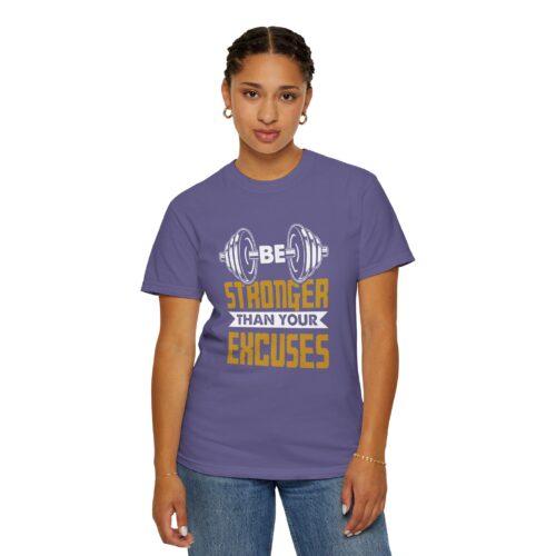 Motivational Fitness T-Shirt, Be Stronger Than Your Excuses, Workout Gear, Gym Shirt, Inspirational Apparel. - Image 45