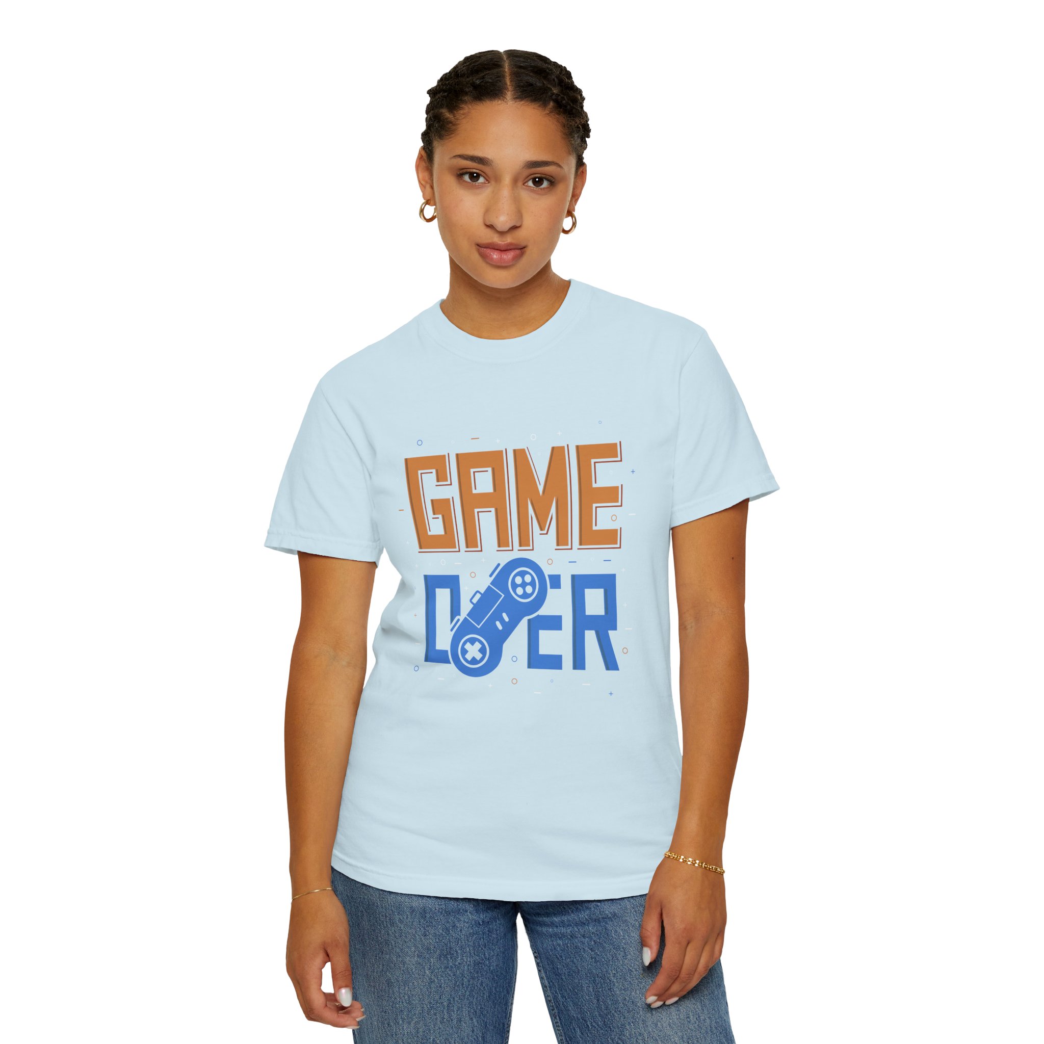 Game Over Unisex Garment-Dyed T-Shirt, Gamer Gift, PlayStation Tee, Retro Gaming Shirt, Casual Wear, Birthday Present. - Image 37