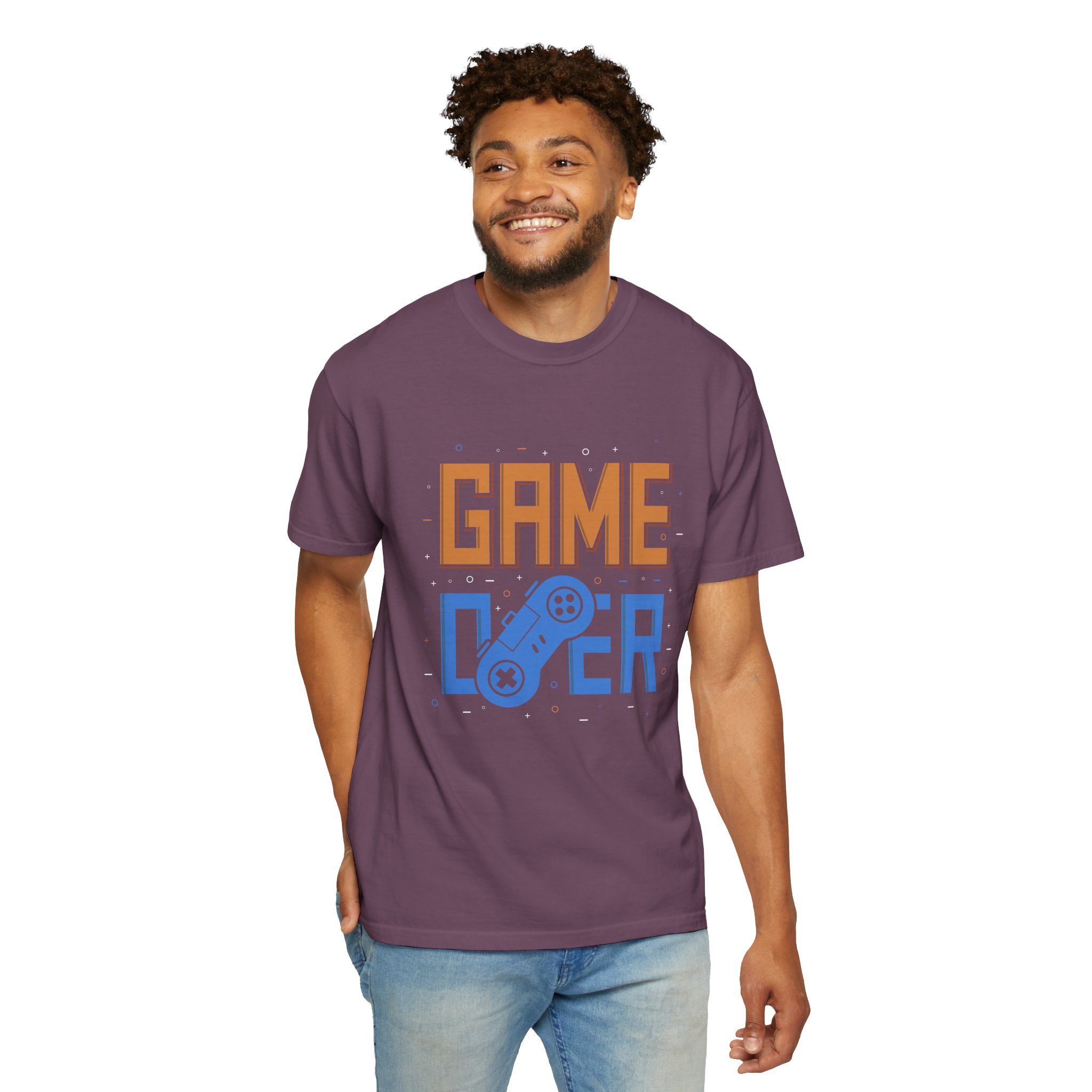 Game Over Unisex Garment-Dyed T-Shirt, Gamer Gift, PlayStation Tee, Retro Gaming Shirt, Casual Wear, Birthday Present. - Image 23