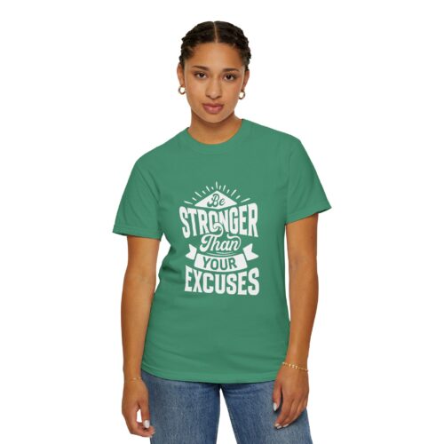 Motivational T-Shirt: Be Stronger Than Your Excuses, Workout Tee, Inspirational Apparel, Gift for Fitness Enthusiasts, Casual Wear. - Image 5