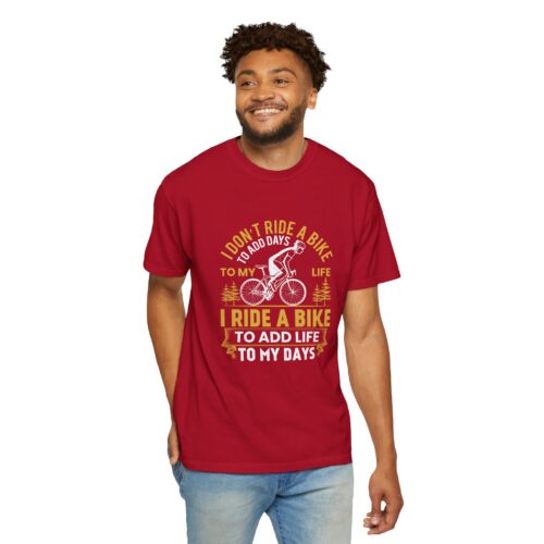 Adventure Awaits Garment-Dyed T-Shirt | Bike Lovers Gift, Outdoor Enthusiast Tee, Cycling Apparel, Unisex Casual Wear. - Image 23