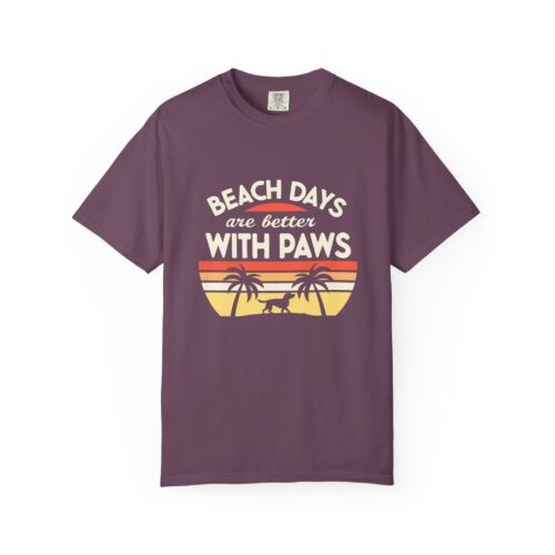 Beach Days Are Better with Paws Unisex T-Shirt | Pet Lover Gift, Summer Tee, Casual Wear, Beachwear, Dog Lover Apparel. - Image 9
