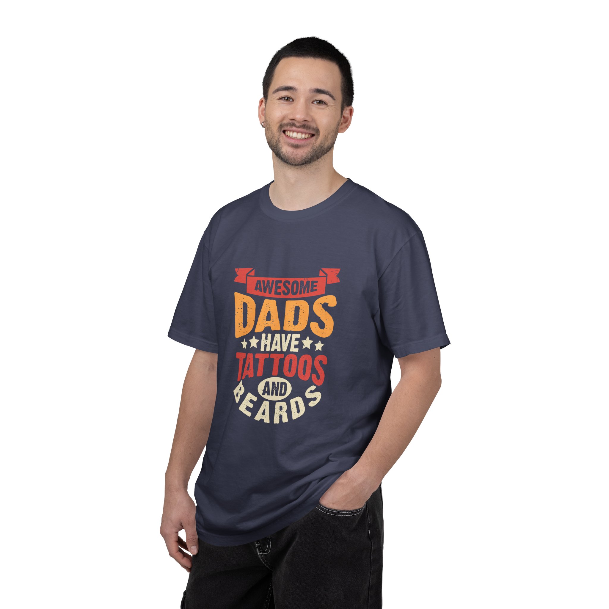 Awesome Dads Have Tattoos and Beards T-shirt, Unisex Garment-Dyed Tee, Father's Day Gift, Dad Shirt, Casual & Tattoo Lover Apparel. - Image 27
