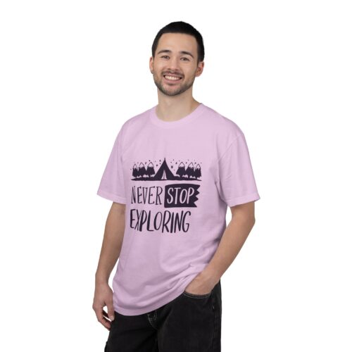 Adventure-Ready Garment-Dyed T-Shirt | Never Stop Exploring Graphic Tee, Camping Shirt, Travel Apparel, Nature Lover Gift. - Image 27
