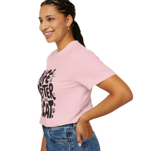 Life is Better with a Cat Unisex Tee, Cat Lover Gift, Animal T-Shirt, Cute Cat Shirt, Casual Wear for Cat Moms, Fun Pet Apparel. - Image 46