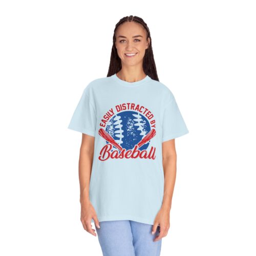 Unisex Baseball T-Shirt - Easily Distracted by Baseball, Sporty Tee, Gift for Baseball Lovers, Summer Wear, Casual Apparel. - Image 44