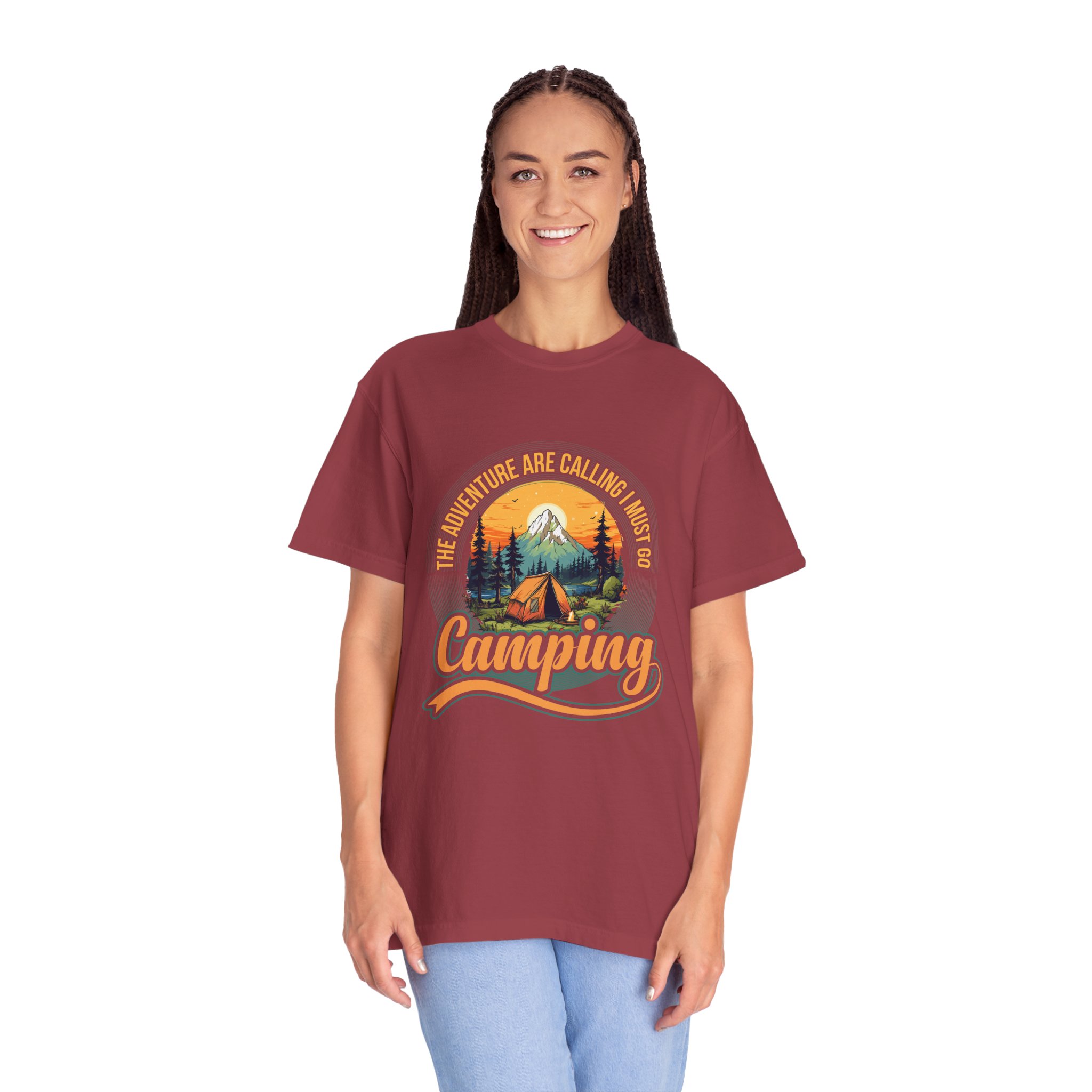 Adventure Camping T-Shirt, Unisex Garment-Dyed Tee, Camping Lovers Gift, Outdoor Adventure Shirt, Nature Graphic Tee. - Image 36