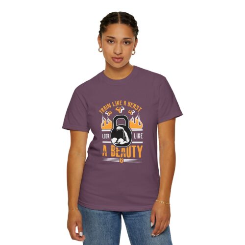 Beast & Beauty Gym T-shirt, Motivational Workout Shirt, Fitness Apparel, Gift for Gym Lovers, Unisex Tee. - Image 5