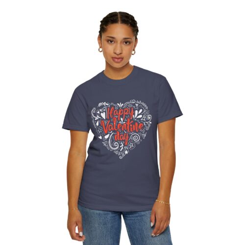 Happy Valentine's Day Unisex Garment-Dyed T-shirt, Love Shirt, Heart T-shirt, Couple's Gift, Cute Valentine's Tee, Casual Wear. - Image 29