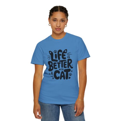 Life is Better with a Cat Unisex Tee, Cat Lover Gift, Animal T-Shirt, Cute Cat Shirt, Casual Wear for Cat Moms, Fun Pet Apparel. - Image 37