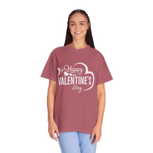 Unisex Garment-Dyed T-shirt for Valentine's Day, Cute Couple Shirt, Love-themed Tee, Perfect Gift, Holiday Apparel. - Image 44