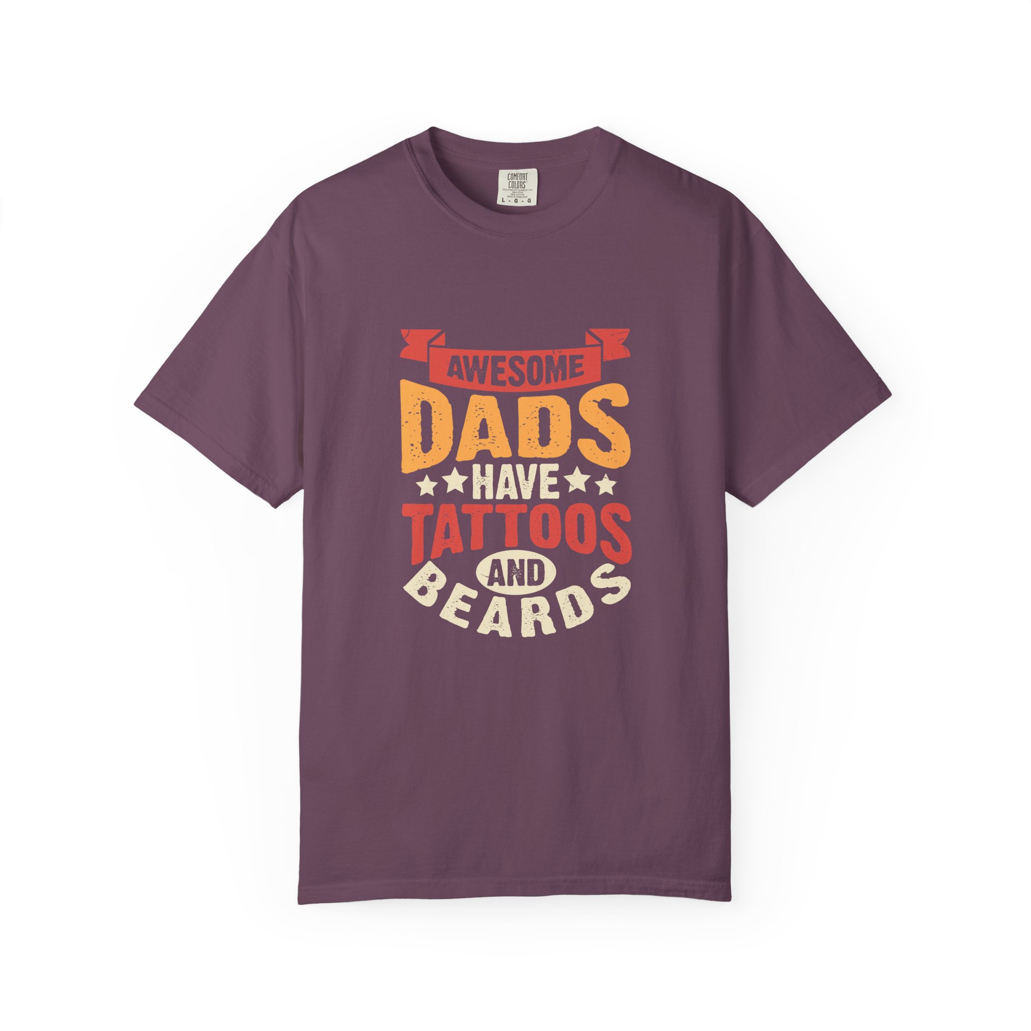 Awesome Dads Have Tattoos and Beards T-shirt, Unisex Garment-Dyed Tee, Father's Day Gift, Dad Shirt, Casual & Tattoo Lover Apparel. - Image 9